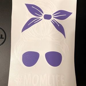 Mom life car decal